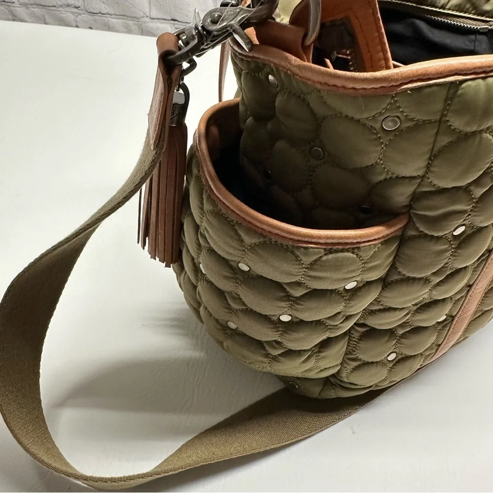 Rebecca Minkoff bay diaper bag Stylish Olive Green Quilted